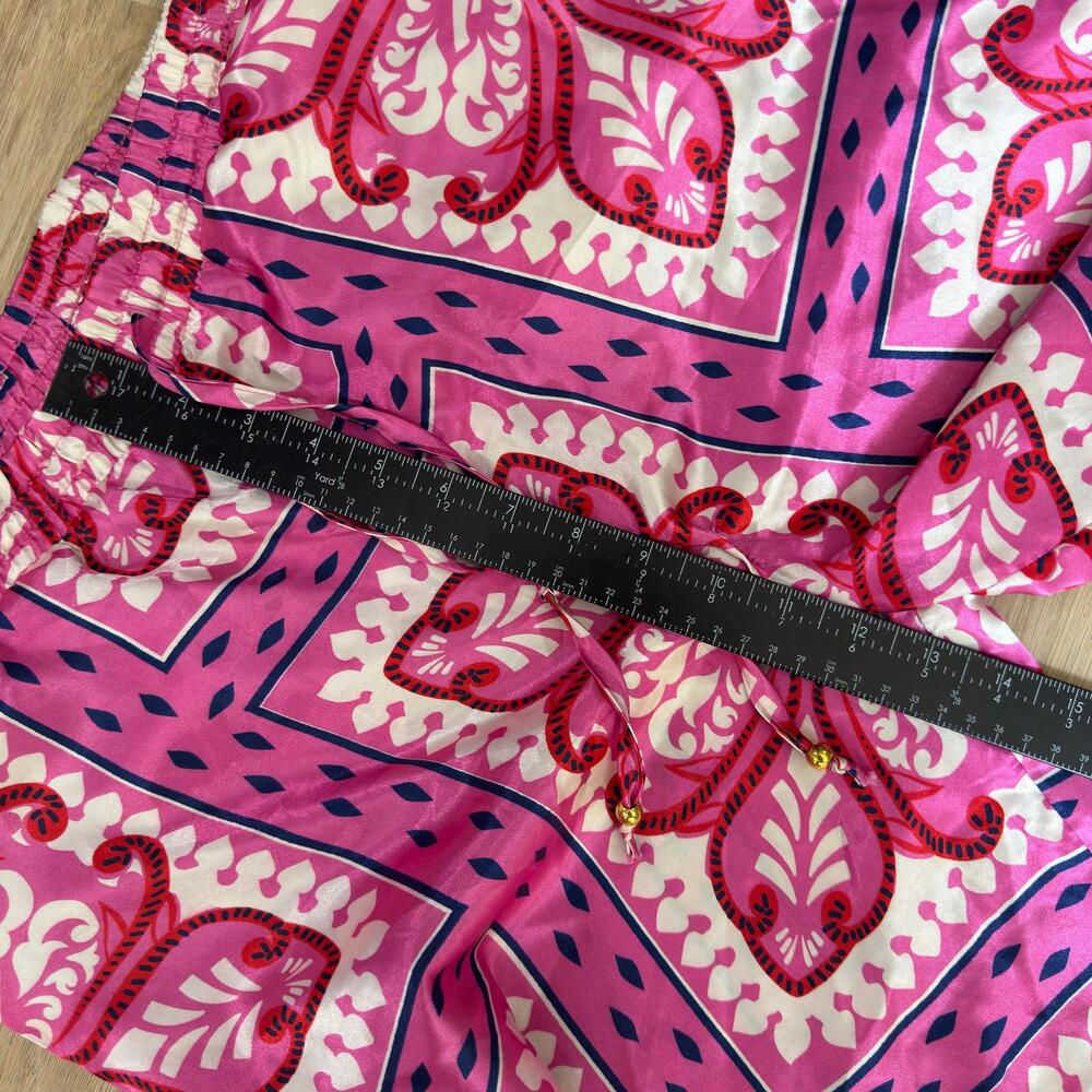 Alex & Parker Women's‎ Casual Wide-Leg Pants Pink Floral Pattern Size M - Picture 7 of 9